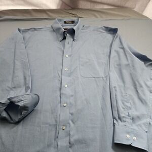 Forsyth of Canada Blue White Dress Shirt Size XL Classic Versatile Dapper Preppy